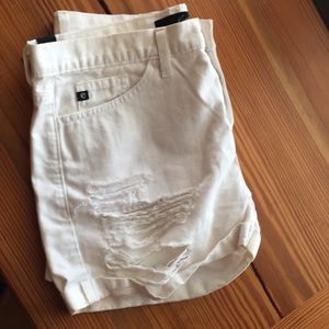 KanCan White Blowout Shorts